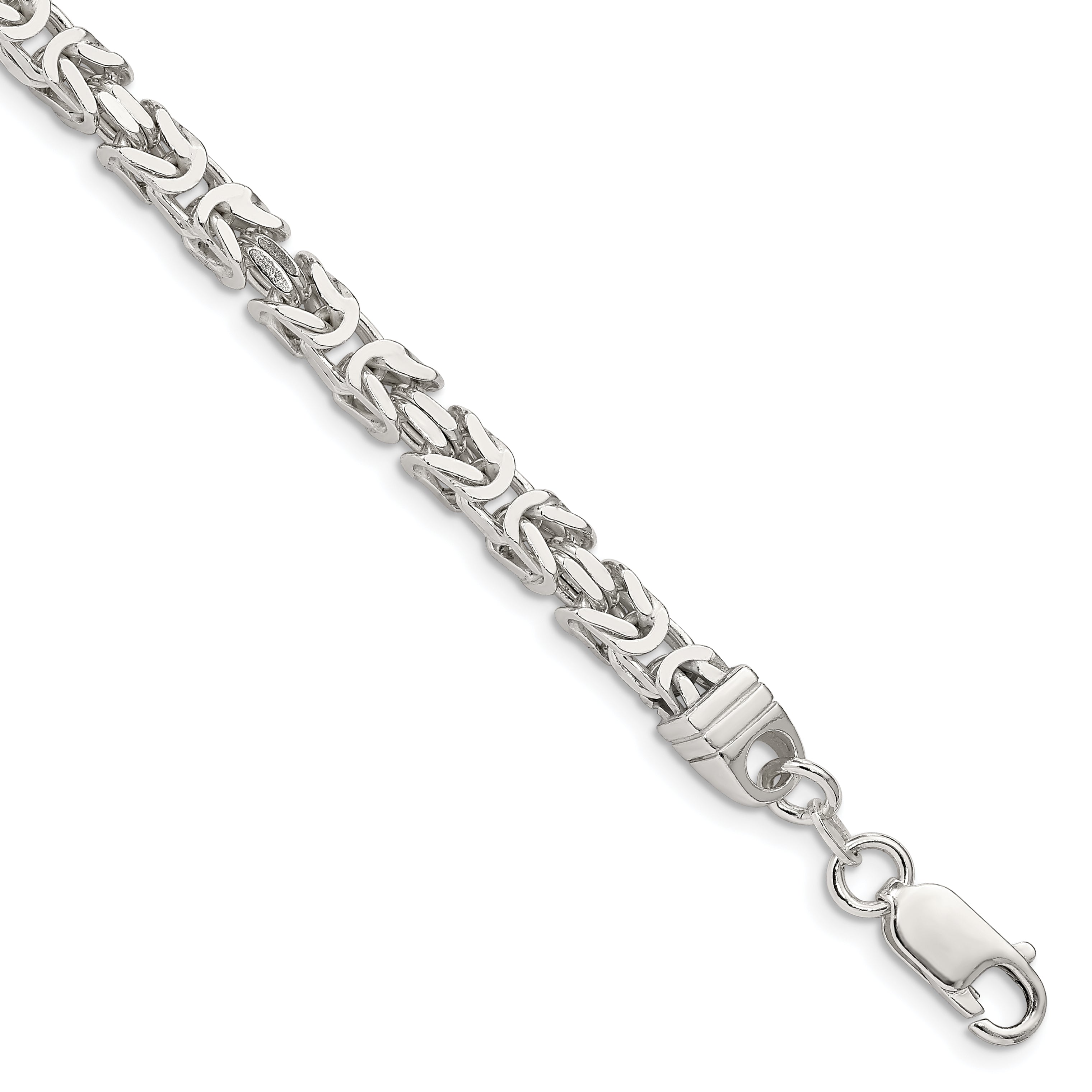 Sterling Silver 4.25mm Byzantine Chain