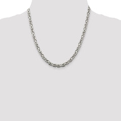 Sterling Silver 5mm Byzantine Chain