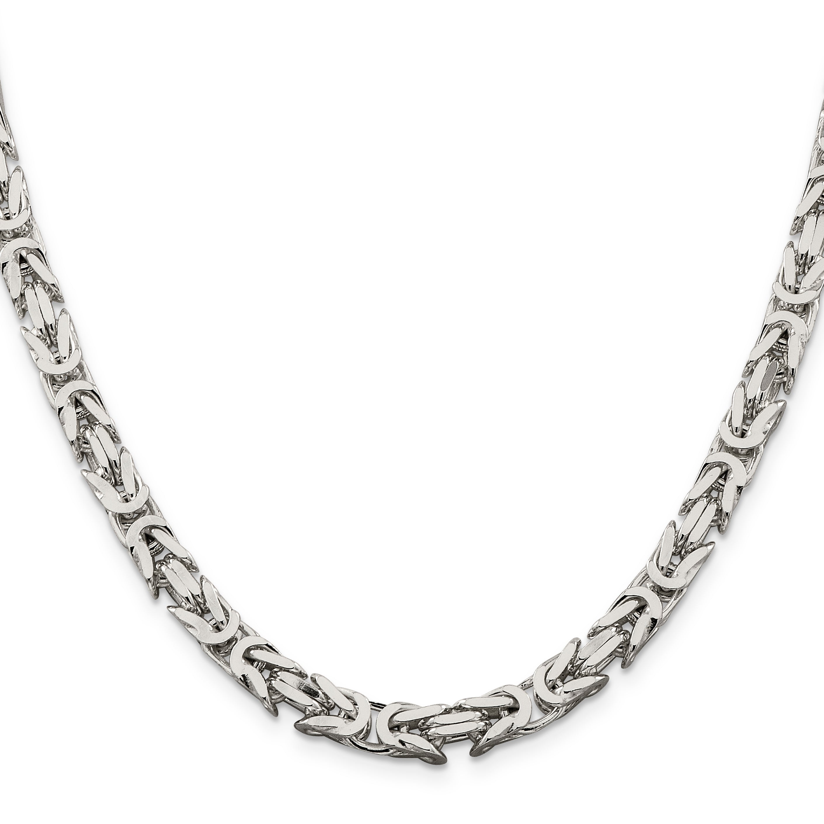 Sterling Silver 6mm Byzantine Chain