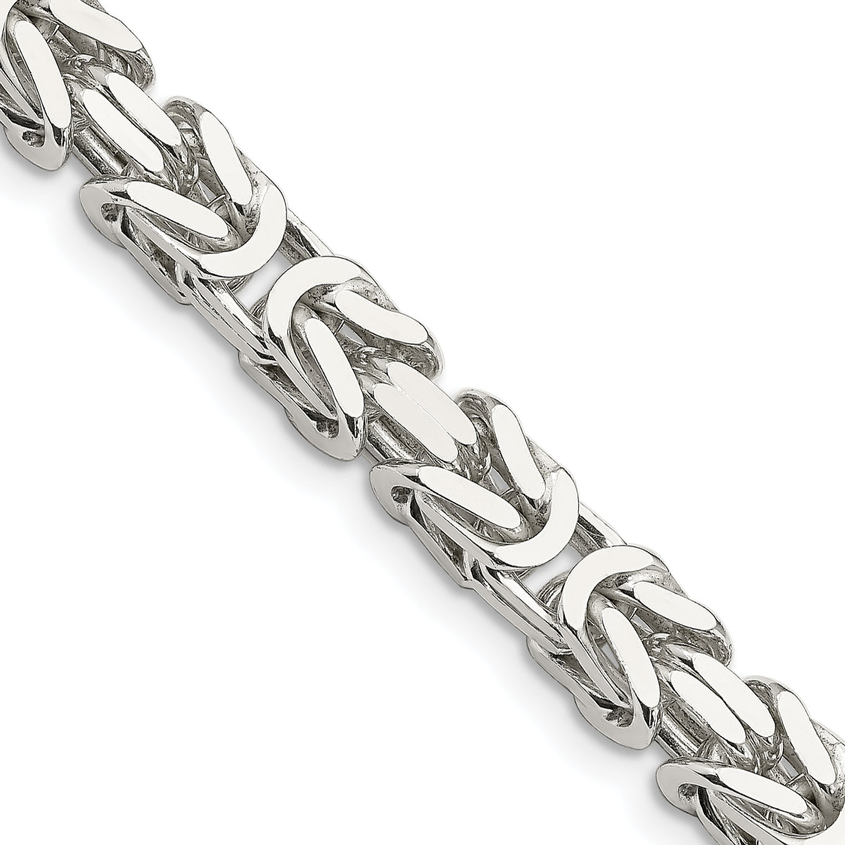 Sterling Silver 7.5mm Byzantine Chain