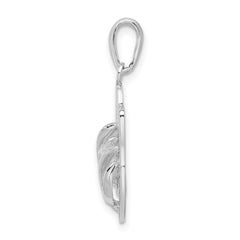 De-Ani Sterling Silver Rhodium-Plated Hilton Head Island Flip Flop Pendant