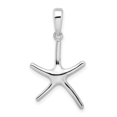 De-Ani Sterling Silver Rhodium-Plated Polished Starfish Pendant