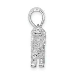 De-Ani Sterling Silver Rhodium-Plated 3D Cavalier King Charles Spaniel Pendant