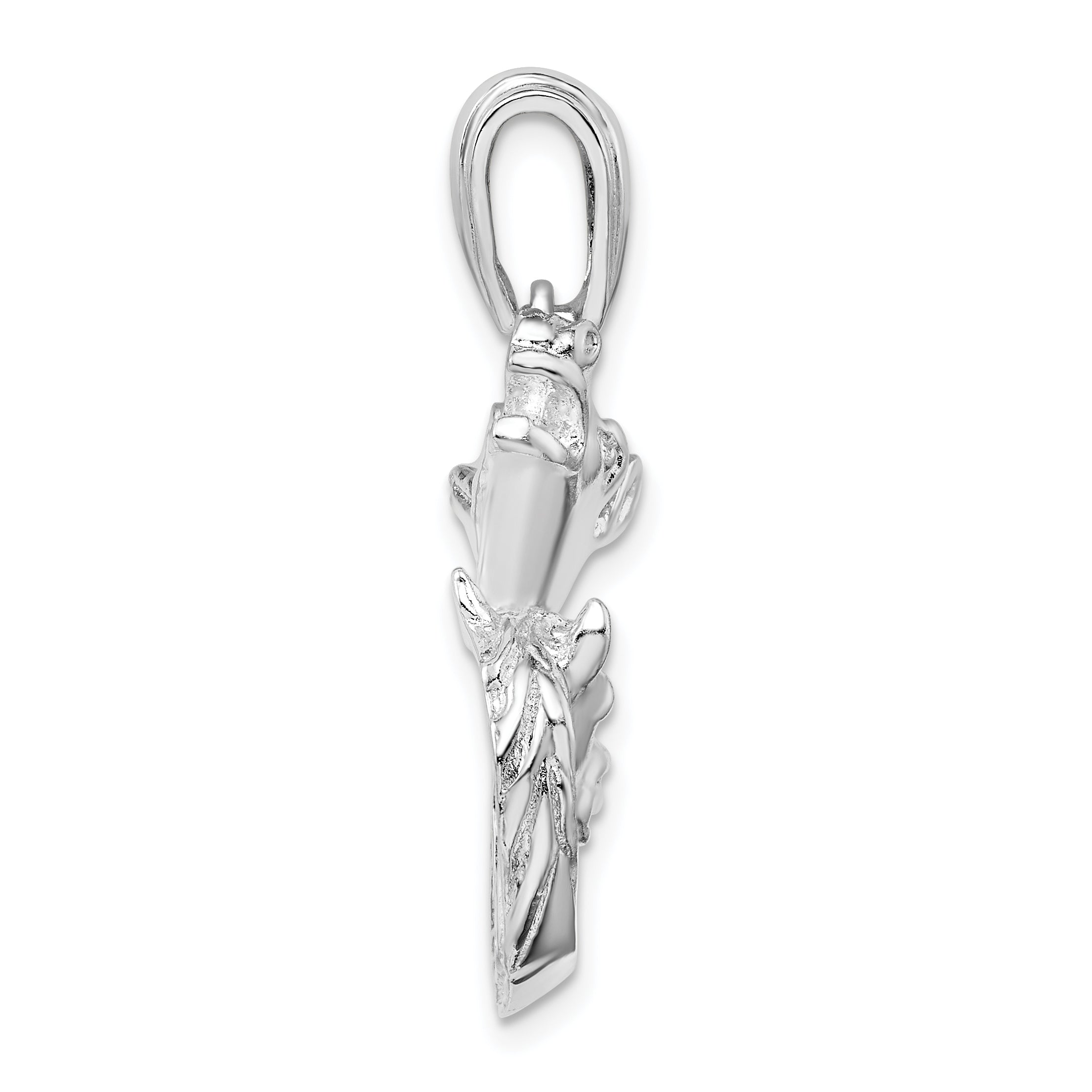 De-Ani Sterling Silver Polished Horse and Foal Pendant