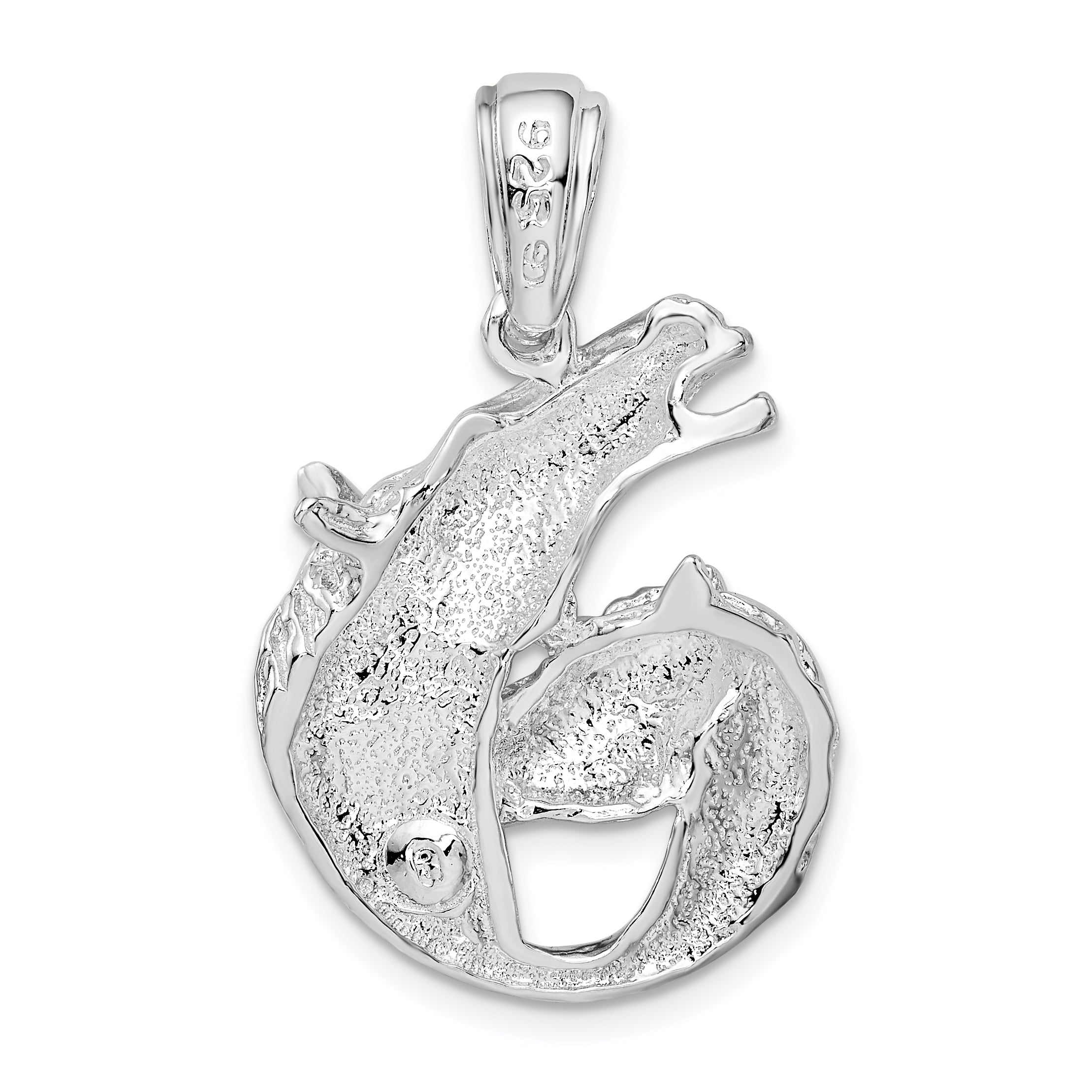 De-Ani Sterling Silver Polished Horse and Foal Pendant