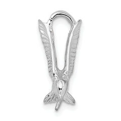 De-Ani Sterling Silver Rhodium-Plated Polished 3D Hummingbird Slide