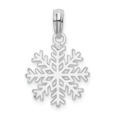 De-Ani Sterling Silver Polished Cut-Out Snowflake Pendant