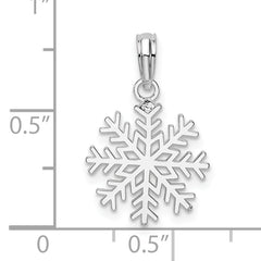 De-Ani Sterling Silver Polished Cut-Out Snowflake Pendant