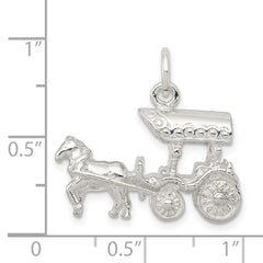 Sterling Silver Horse & Carriage Charm