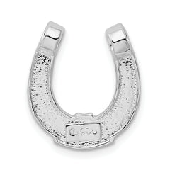 De-Ani Sterling Silver Polished Horseshoe Chain Slide