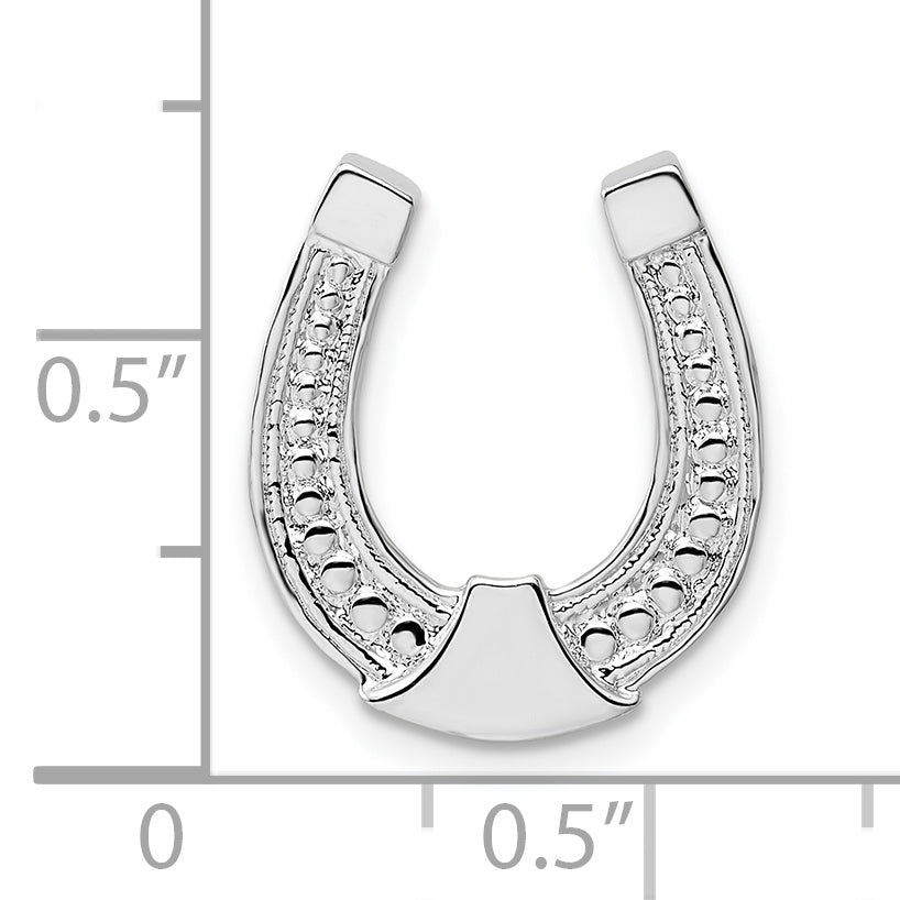 De-Ani Sterling Silver Polished Horseshoe Chain Slide