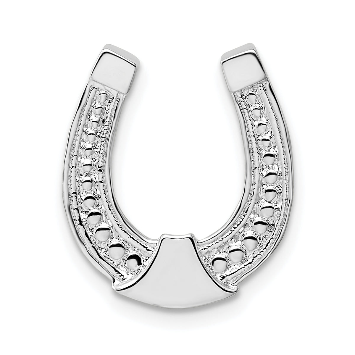 De-Ani Sterling Silver Polished Horseshoe Chain Slide