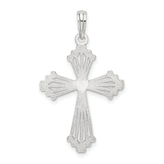 De-Ani Sterling Silver Rhodium-Plated Polished Heart Cross Pendant