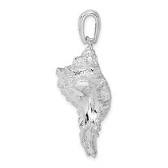 De-Ani Sterling Silver Rhodium-Plated Polished Conch Shell Pendant