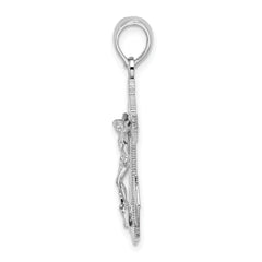 De-Ani Sterling Silver Rhodium-Plated Polished Mariners Crucifix Pendant