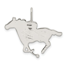 Sterling Silver Race Horse Charm