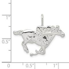 Sterling Silver Race Horse Charm