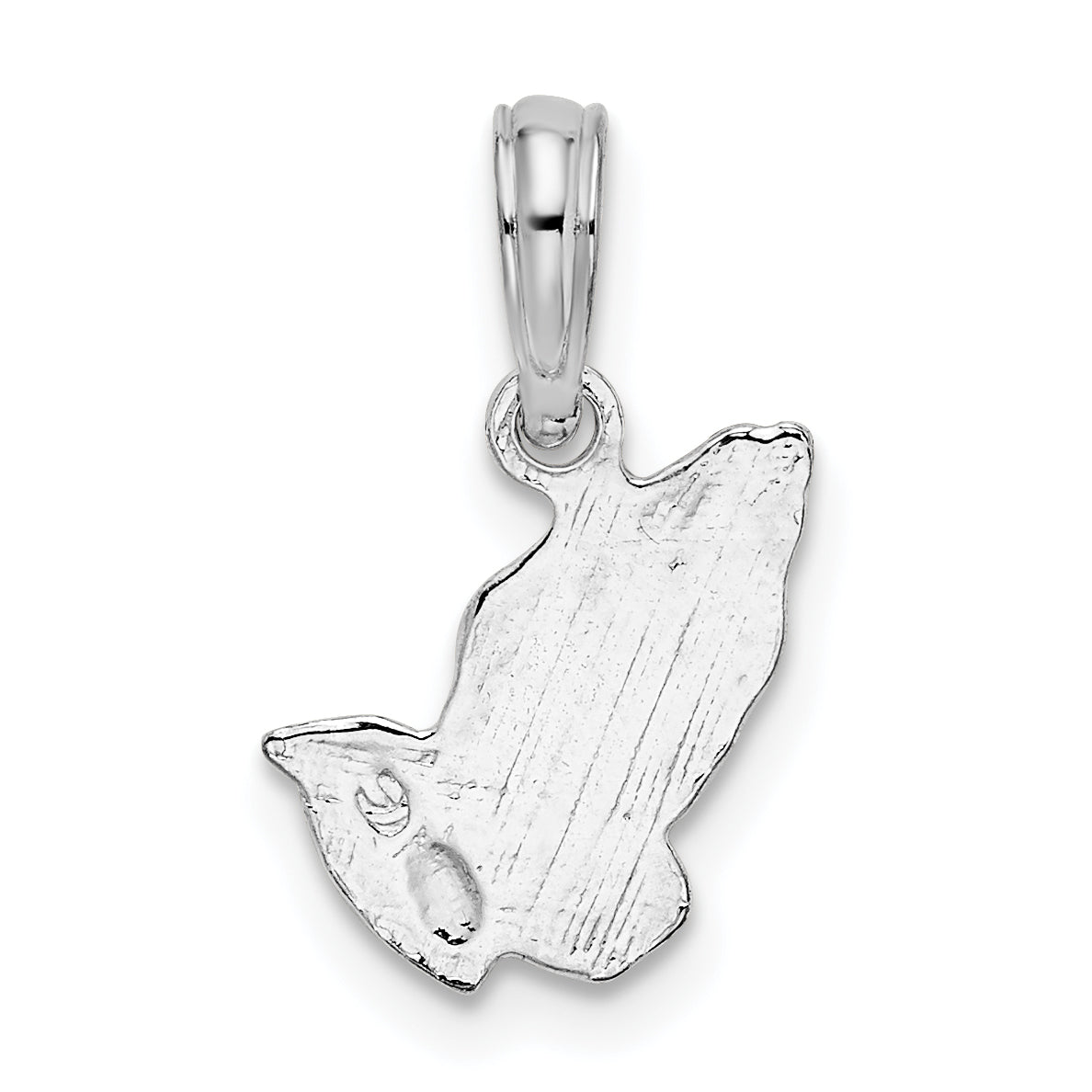 De-Ani Sterling Silver Rhodium-Plated Polished Praying Hands Pendant