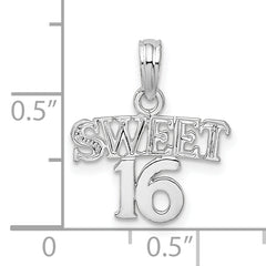 De-Ani Sterling Silver Polished SWEET 16 Pendant