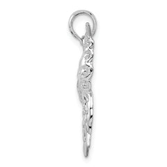 De-Ani Sterling Silver Rhodium-Plated Polished Cut-Out Butterfly Pendant