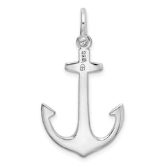 De-Ani Sterling Silver Rhodium-Plated Polished 3D Anchor Pendant