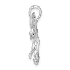 De-Ani Sterling Silver Rhodium-Plated Polished Flying Eagle Pendant