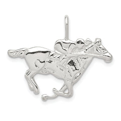 Sterling Silver Race Horse Charm