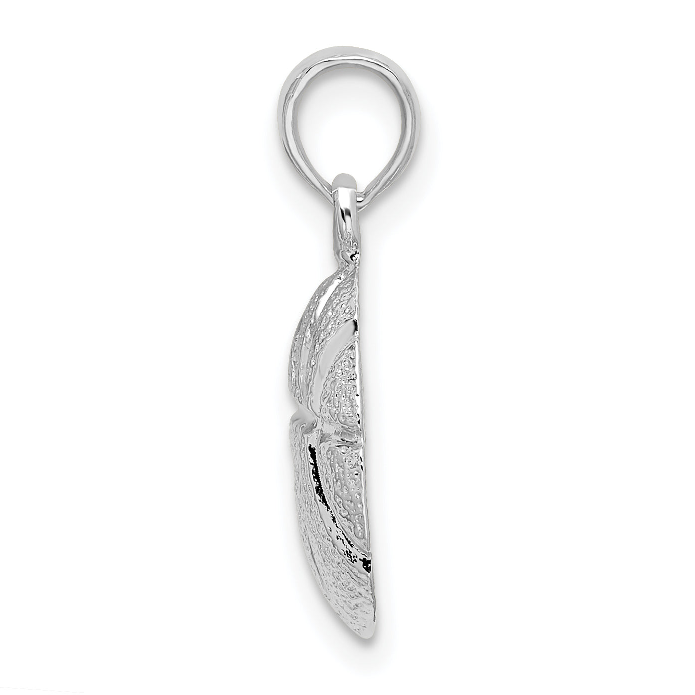 De-Ani Sterling Silver Rhodium-Plated Polished Basketball Pendant