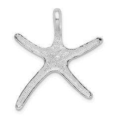 De-Ani Sterling Silver Rhodium-Plated Dancing Starfish with 14k Accent Slide