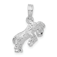 De-Ani Sterling Silver Rhodium-Plated Polished 3D Aries Zodiac Pendant