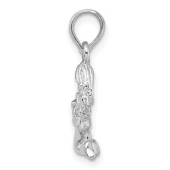 De-Ani Sterling Silver Rhodium-Plated Polished 3D Virgo Zodiac Pendant