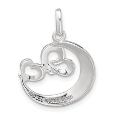 Sterling Silver Heart Believe in Yourself Pendant