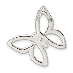 Sterling Silver Polished Butterfly Chain Slide