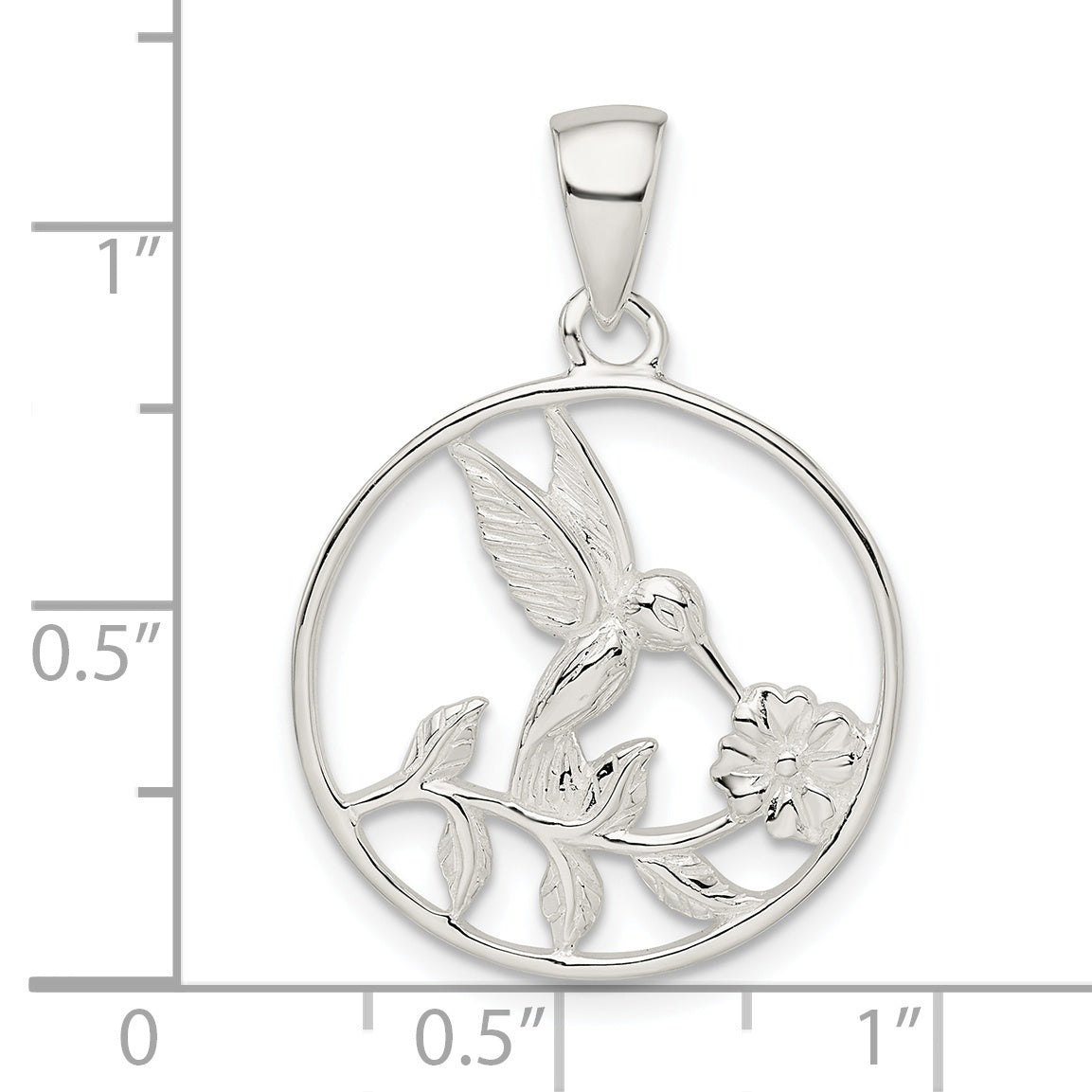 Sterling Silver Hummingbird Pendant