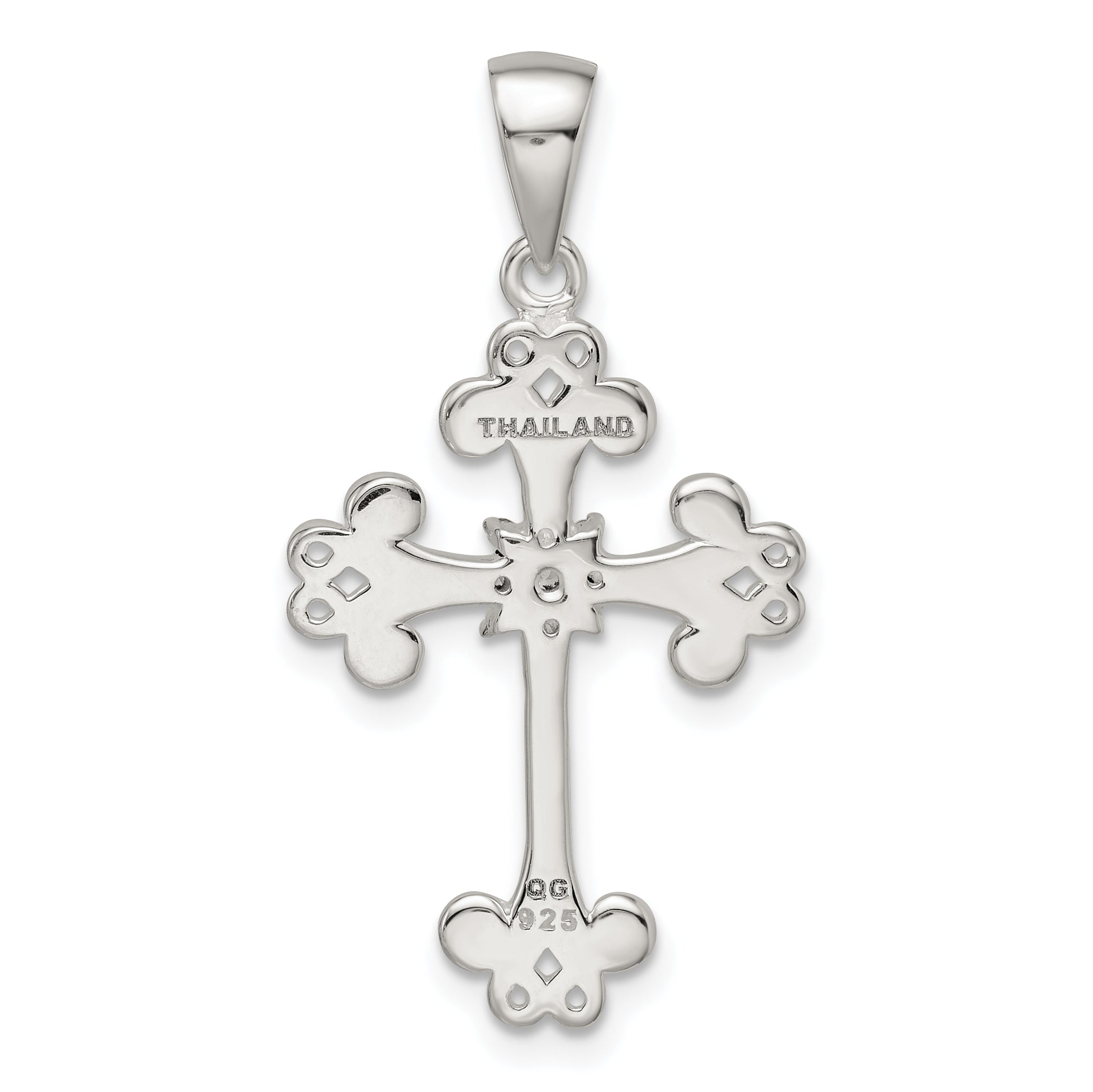 Sterling Silver CZ Cross Pendant