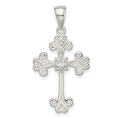 Sterling Silver CZ Cross Pendant