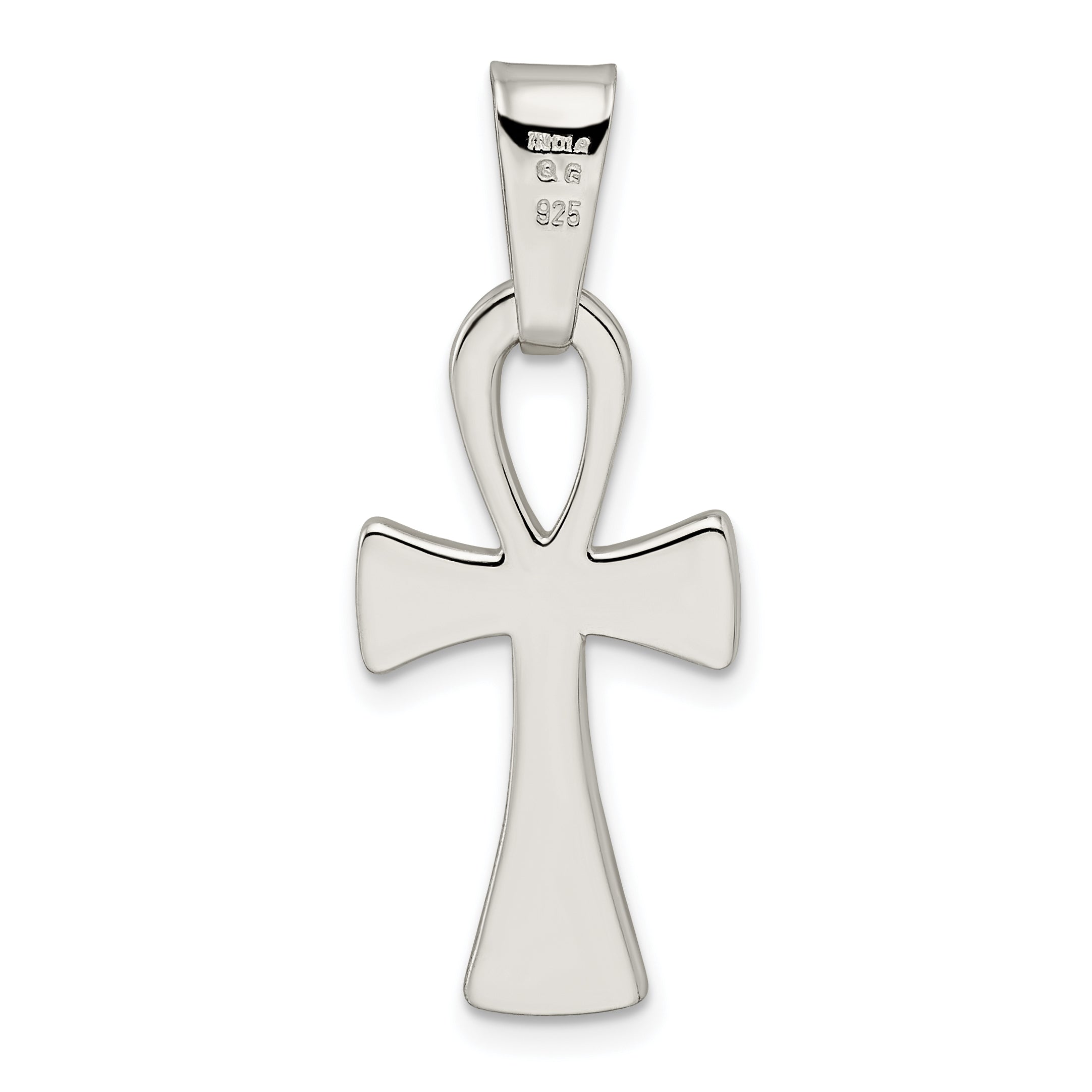 Sterling Silver Polished Ankh Cross Pendant