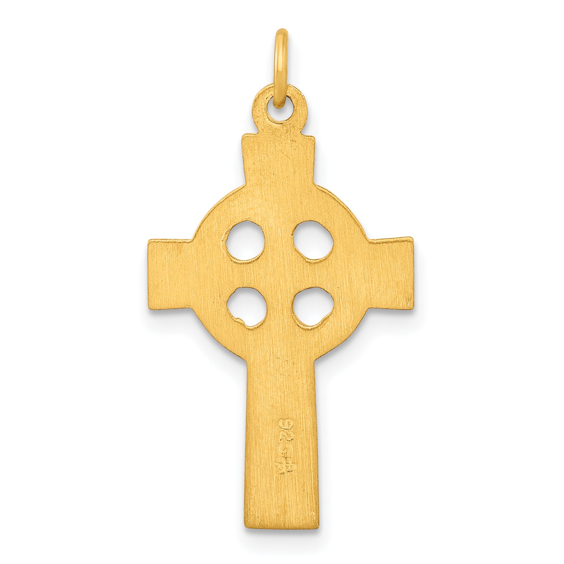 Sterling Silver Gold-tone Polished Solid Cross Pendant