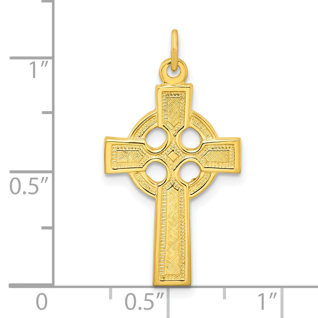 Sterling Silver Gold-tone Polished Solid Cross Pendant