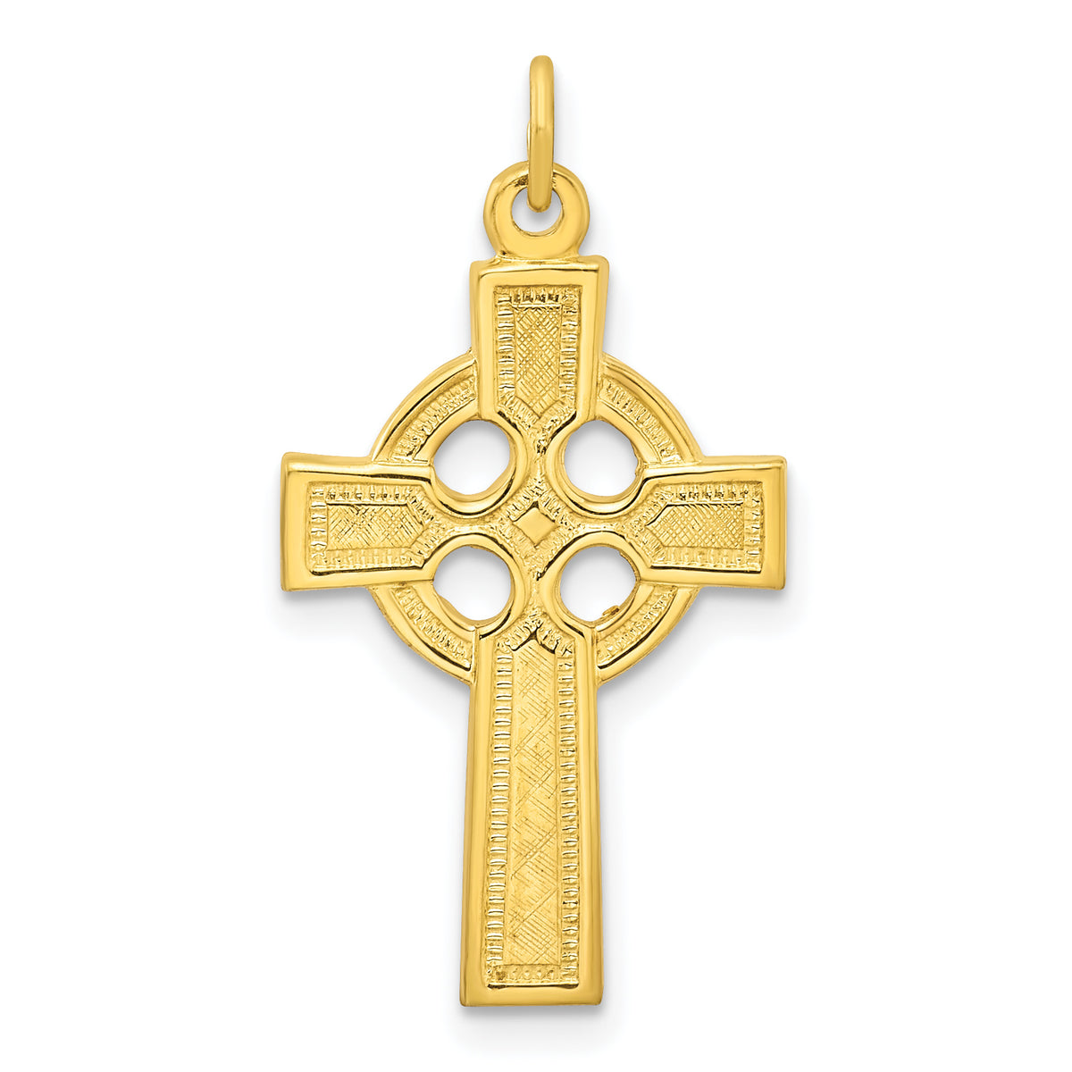 Sterling Silver Gold-tone Polished Solid Cross Pendant