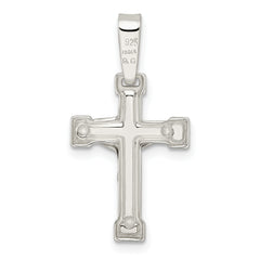 Sterling Silver Polished Crucifix Pendant