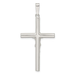 Sterling Silver Polished Large Hollow Crucifix Pendant