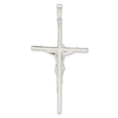 Sterling Silver Polished Large Hollow Crucifix Pendant