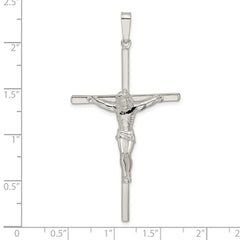 Sterling Silver Polished Large Hollow Crucifix Pendant