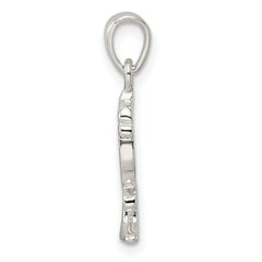 Sterling Silver Polished Menorah Pendant