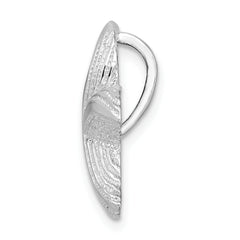 De-Ani Sterling Silver Rhodium-Plated Polished and Textured Starfish Slide