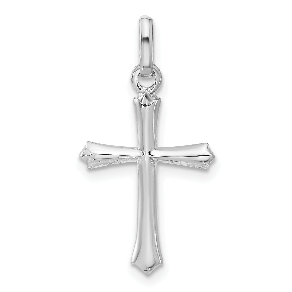 Sterling Silver Rhodium-plated Cross Pendant