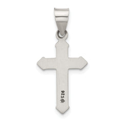 Sterling Silver Antiqued Textured Cross Pendant