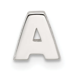 Sterling Silver E-coated Letter A Slide Charm