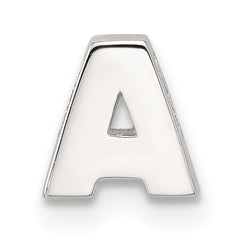 Sterling Silver E-coated Letter A Slide Charm